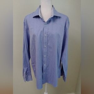 Bugatchi Cotton Button Front Long Sleeved Shirt